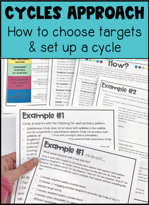 How to choose targets and set up your cycle: CYCLES APPROACH FOR PHONOLOGY