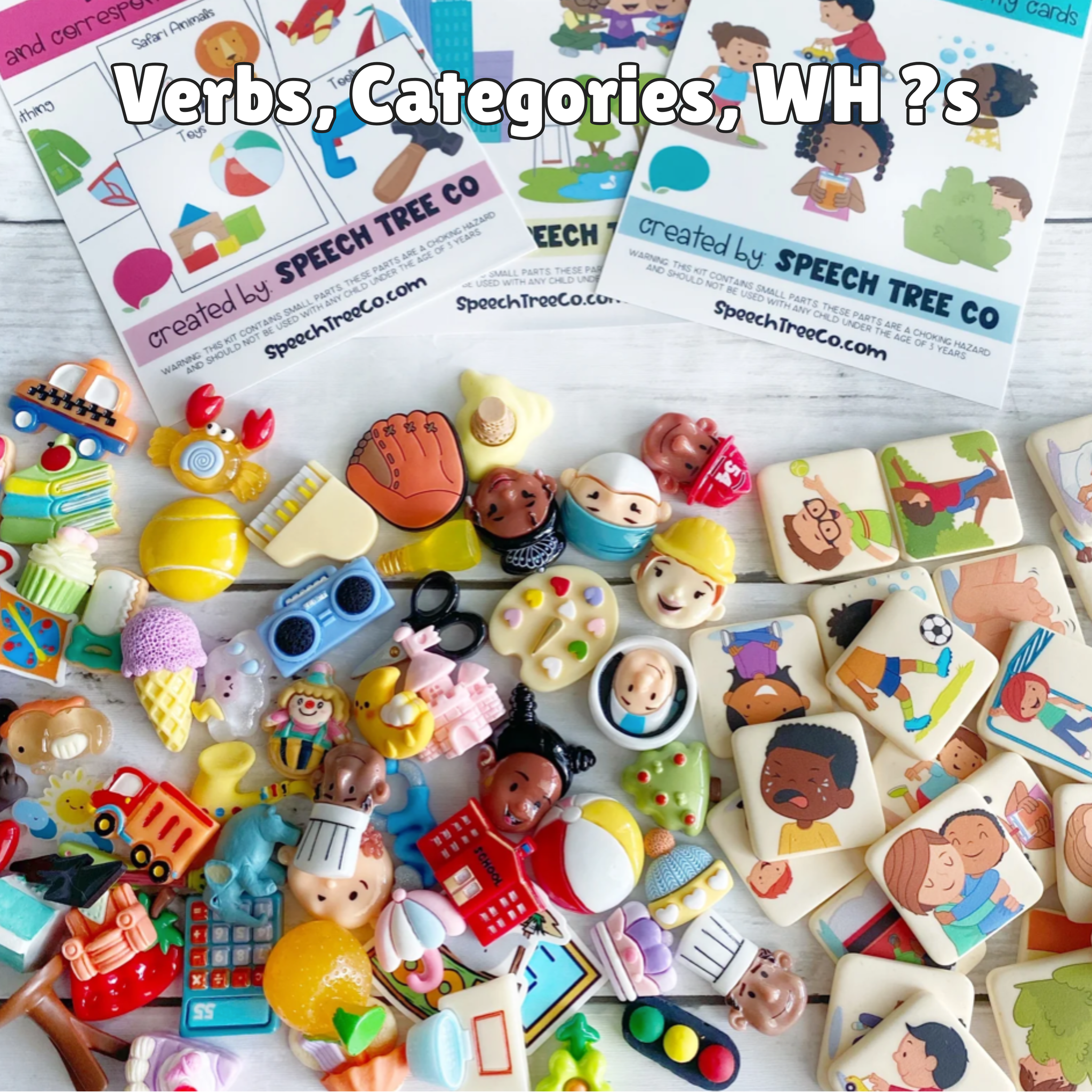 **PREORDER SHIPS IN AUGUST** Language kits for: WH Questions, Verbs, Categories BEST SELLER