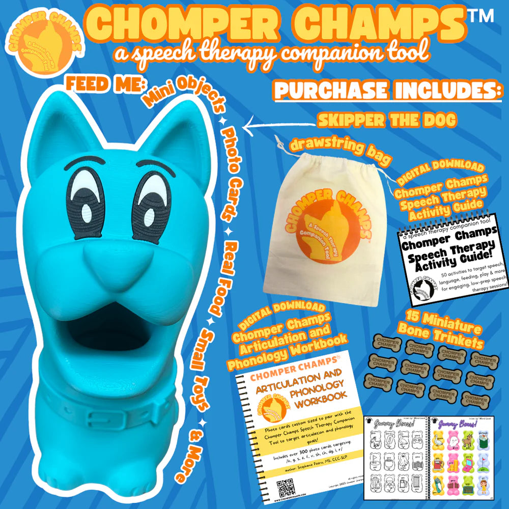 Chomper Champs Speech Therapy Companion Tool - ARTICULATION KIT