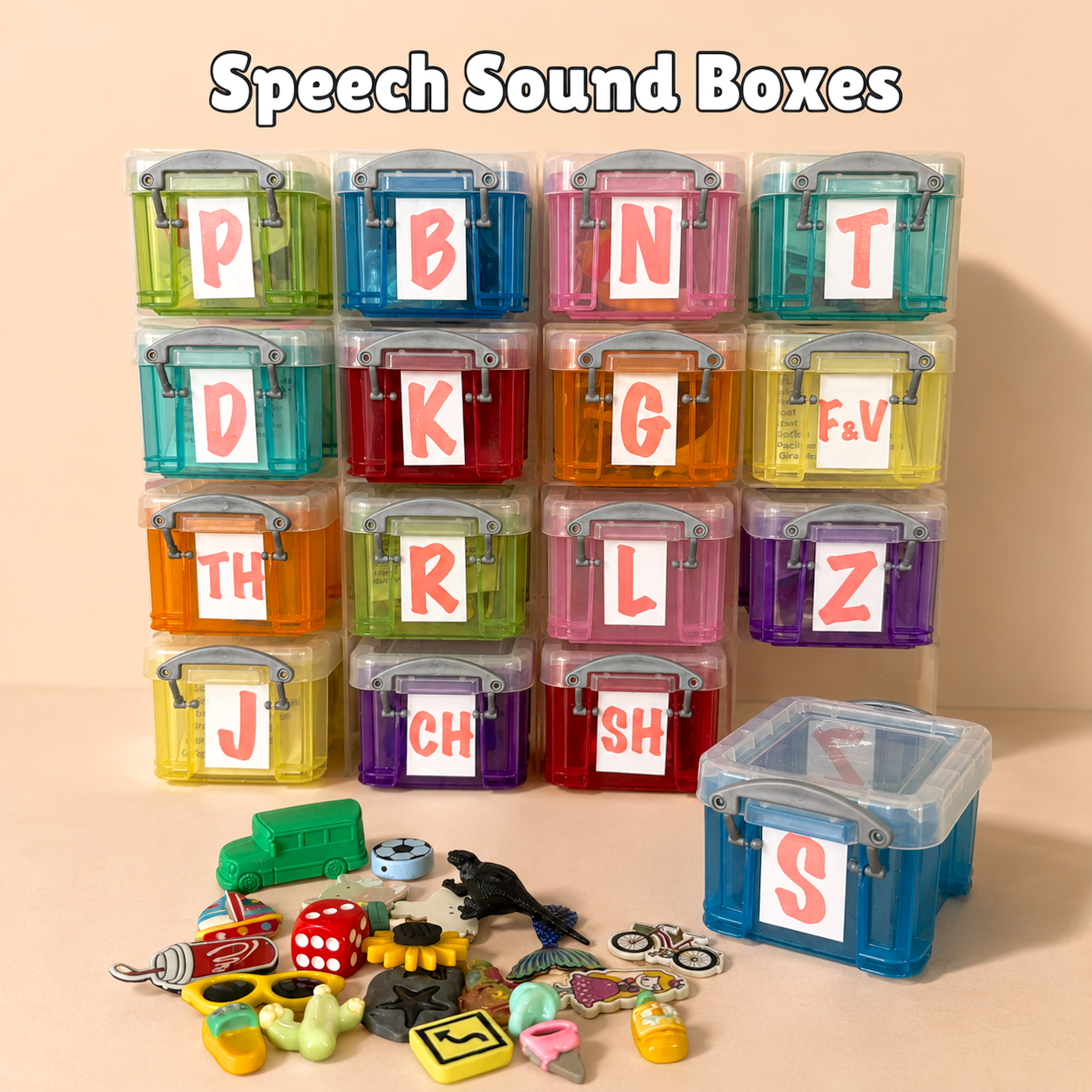 **PREORDER SHIPS IN AUGUST** Speech Sound Boxes ~ Mini Objects for Articulation