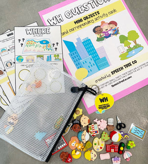 Language kits for: WH Questions, Verbs, Categories