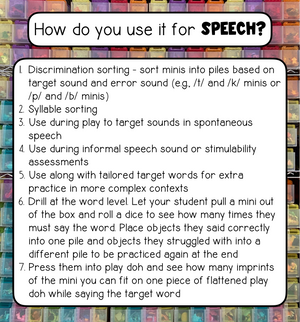 Speech Sound Boxes ~ Mini Objects for Articulation