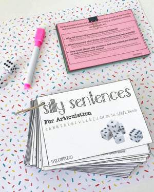 Digital Download - Silly Sentences For Articulation