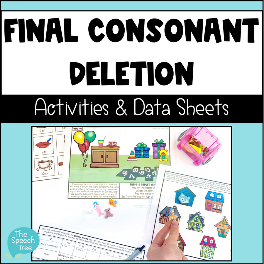 Final Consonant Deletion Play-Based Phonology Activities for High Trials